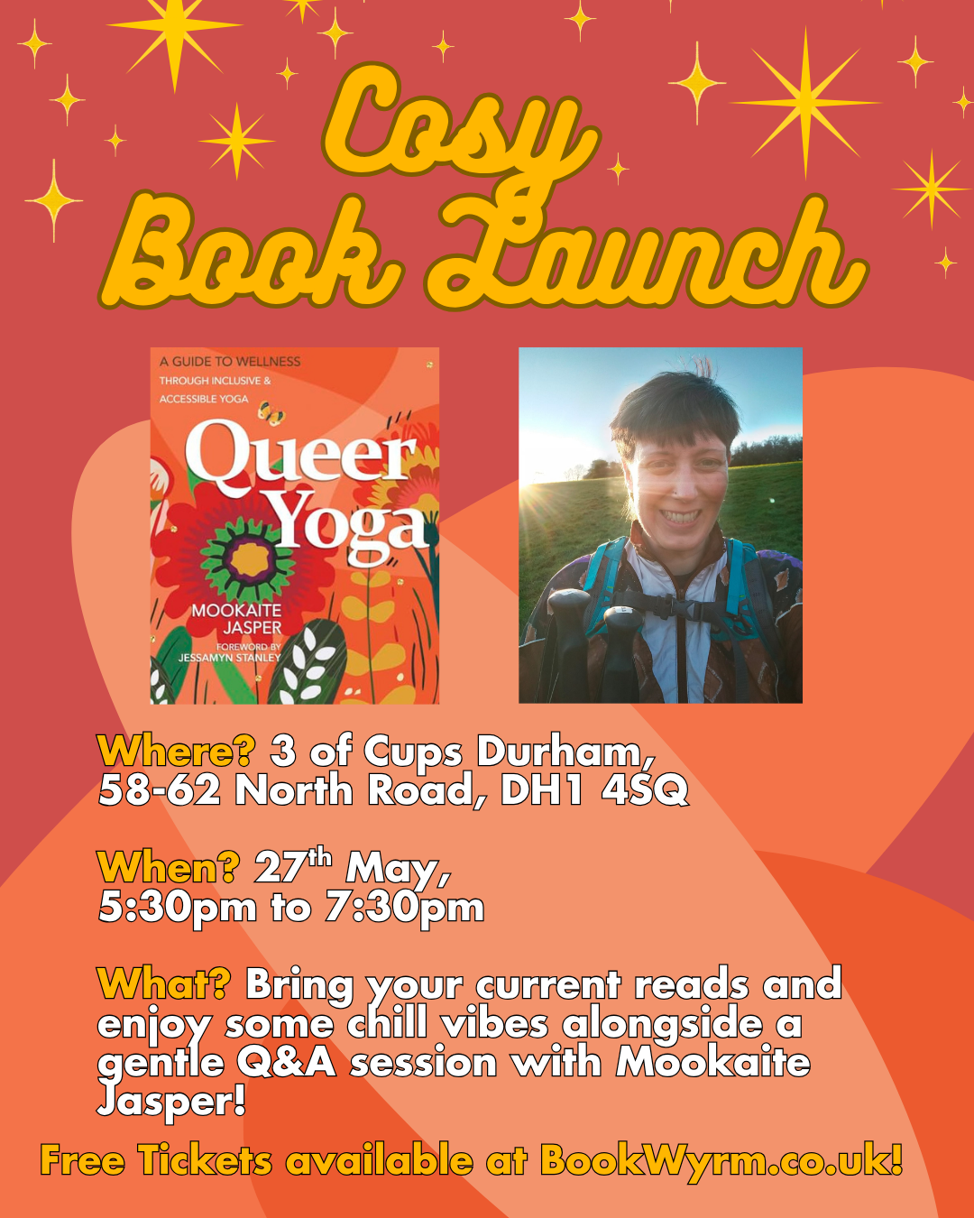 EVENT: Cosy Book Launch for Queer Yoga with Mookaite Jasper